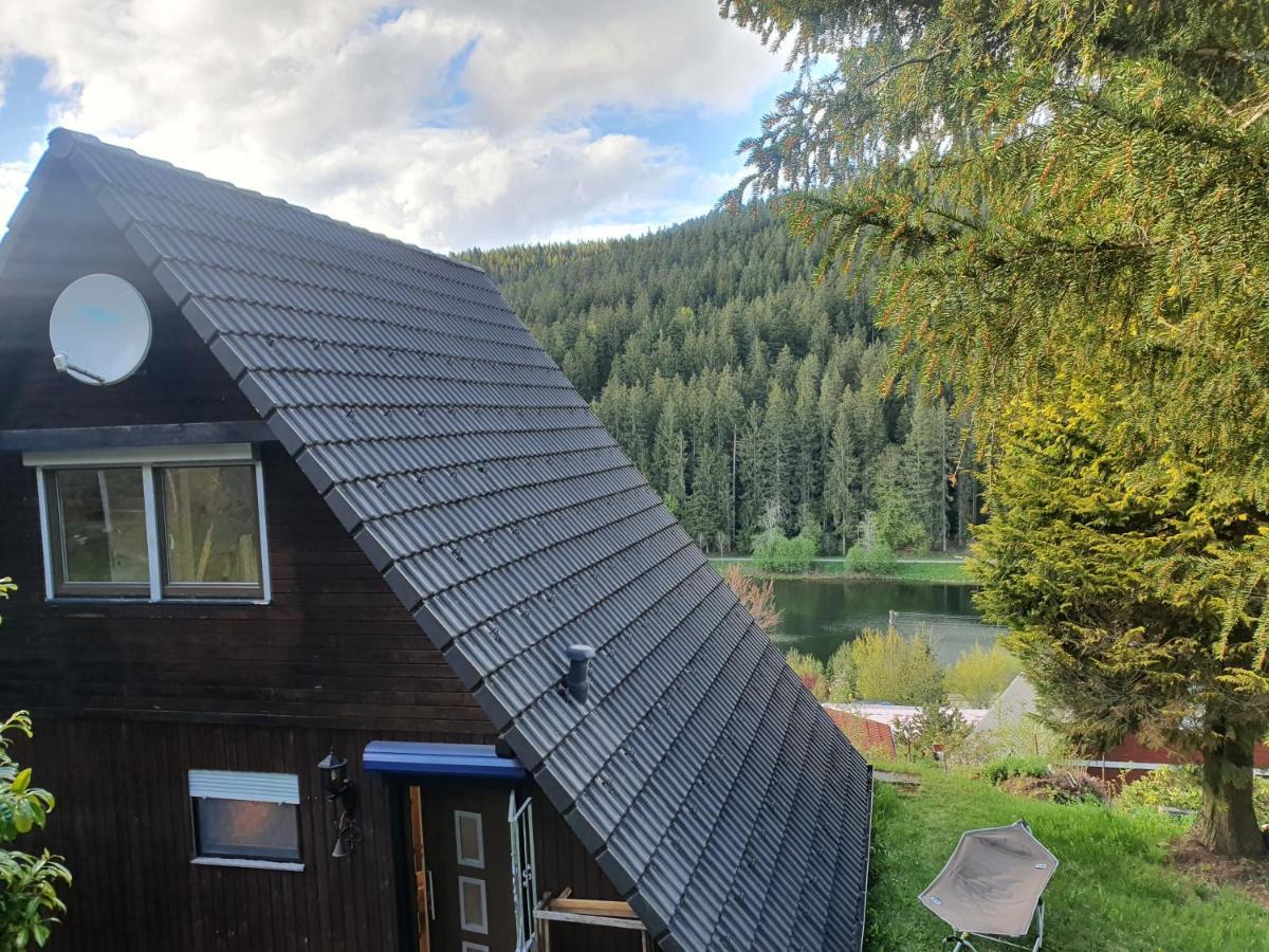 Haus Adler - Komplettes Ferienhaus am Badesee Erzgrube Exterior foto